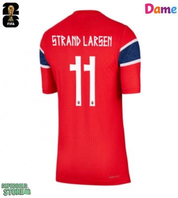 Norge Jorgen Strand Larsen #11 Replika Hjemmebanetrøje Dame VM 2026 Kortærmet